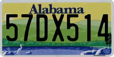 AL license plate 57DX514