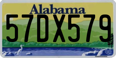 AL license plate 57DX579