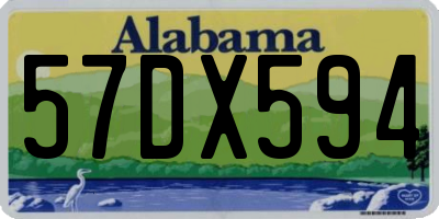 AL license plate 57DX594