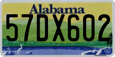 AL license plate 57DX602