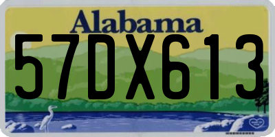 AL license plate 57DX613