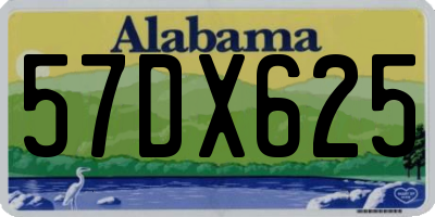 AL license plate 57DX625