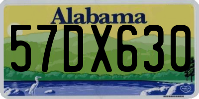AL license plate 57DX630