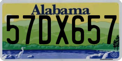 AL license plate 57DX657