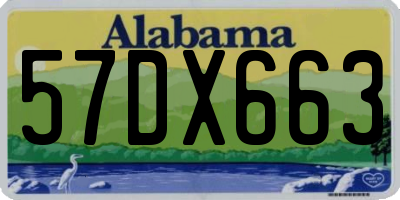 AL license plate 57DX663