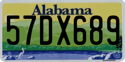 AL license plate 57DX689