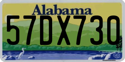 AL license plate 57DX730