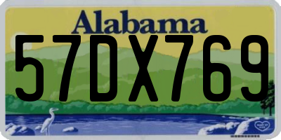 AL license plate 57DX769