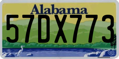 AL license plate 57DX773