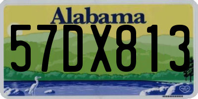 AL license plate 57DX813