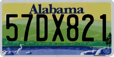 AL license plate 57DX821