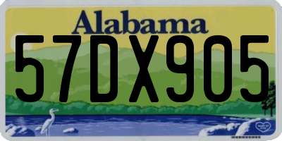 AL license plate 57DX905
