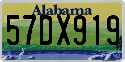 AL license plate 57DX919