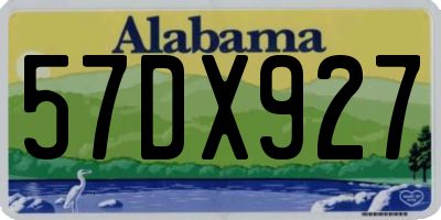 AL license plate 57DX927