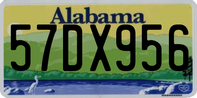 AL license plate 57DX956