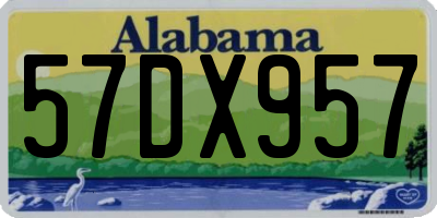 AL license plate 57DX957