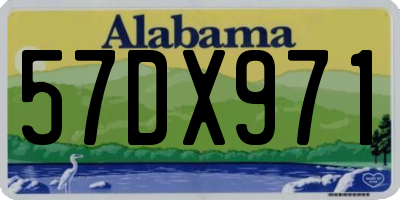 AL license plate 57DX971