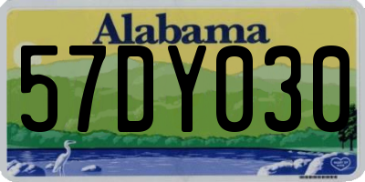 AL license plate 57DY030
