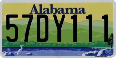 AL license plate 57DY111