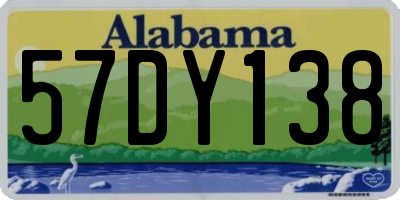 AL license plate 57DY138