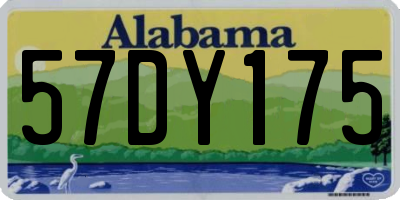 AL license plate 57DY175