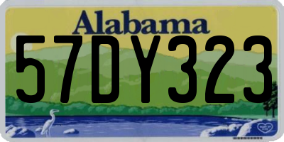 AL license plate 57DY323
