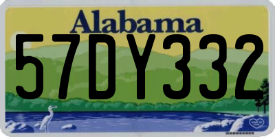 AL license plate 57DY332