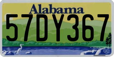 AL license plate 57DY367
