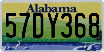 AL license plate 57DY368