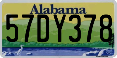 AL license plate 57DY378