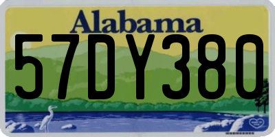 AL license plate 57DY380