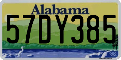 AL license plate 57DY385