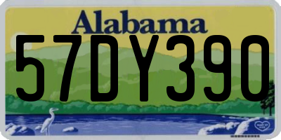 AL license plate 57DY390