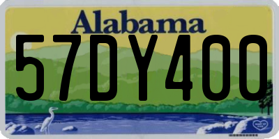 AL license plate 57DY400