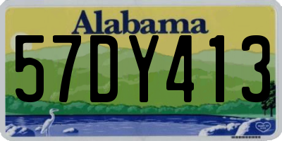 AL license plate 57DY413