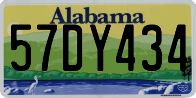 AL license plate 57DY434
