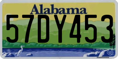 AL license plate 57DY453