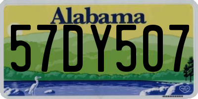 AL license plate 57DY507