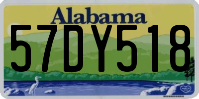 AL license plate 57DY518