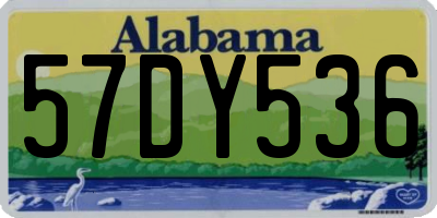 AL license plate 57DY536