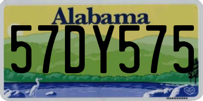 AL license plate 57DY575
