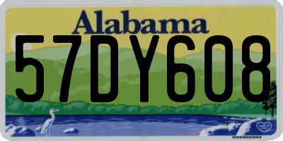 AL license plate 57DY608