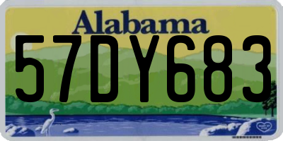 AL license plate 57DY683