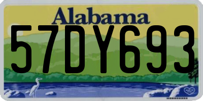 AL license plate 57DY693