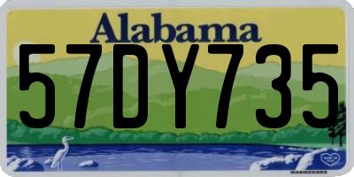 AL license plate 57DY735