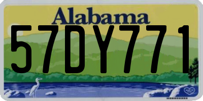 AL license plate 57DY771