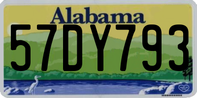 AL license plate 57DY793