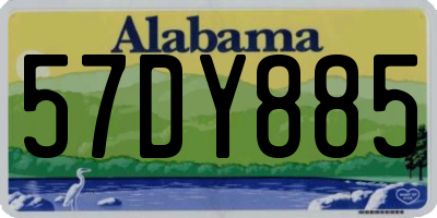 AL license plate 57DY885