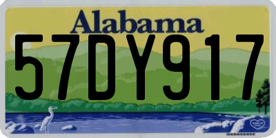 AL license plate 57DY917