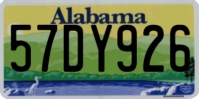 AL license plate 57DY926